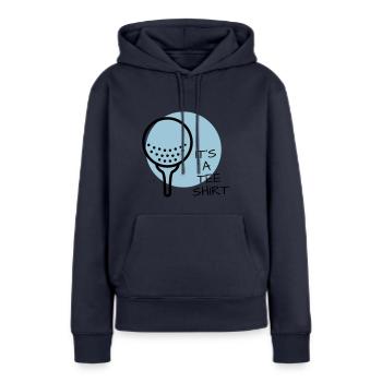 Golf Tee Abschlag lustige Sprüche Golfer Geschenk - Frauen Premium Bio Hoodie - Navy - Vorne - Julia (174cm)