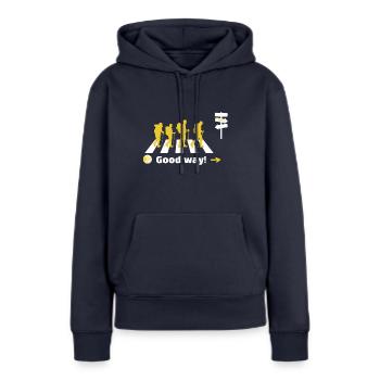 Good Way - Women’s Premium Organic Hoodie - navy - Front - Julia (174cm)
