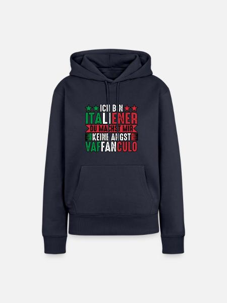 Italien Italiener Vaffanculo - Frauen Premium Bio Hoodie - Navy
