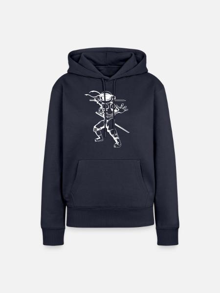 Astro Ninja - Frauen Premium Bio Hoodie - Navy