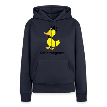 Geheimagente - Frauen Premium Bio Hoodie - Navy - Vorne - Julia (174cm)