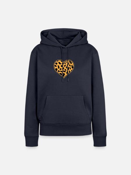 Leopard Endes - Frauen Premium Bio Hoodie - Navy