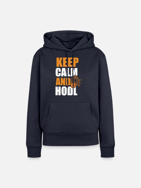 Immer weiter Hodl, Bitcoin - Frauen Premium Bio Hoodie - Navy