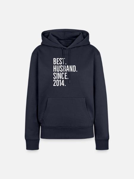 Bester Ehemann seit 2014 - Frauen Premium Bio Hoodie - Navy