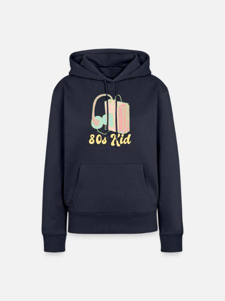 80s Kid - Frauen Premium Bio Hoodie - Navy