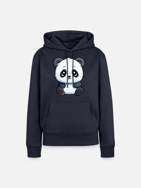 süßer Panda - Frauen Premium Bio Hoodie - Navy