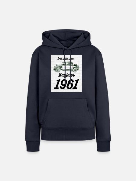 Oldtimer 1961 - Frauen Premium Bio Hoodie - Navy