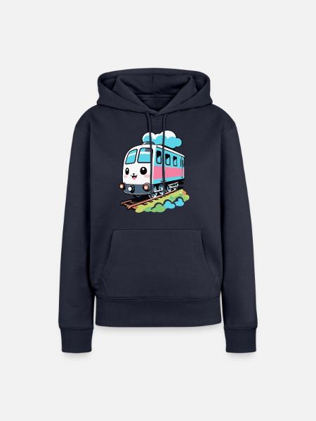 NIEDLICHER ZUG - Frauen Premium Bio Hoodie - Navy