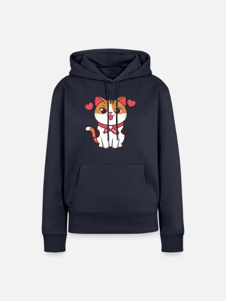 GELIEBTE HAUSTIERE - Frauen Premium Bio Hoodie - Navy