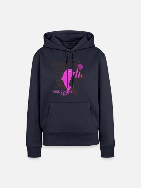 Dolphin lover gift - Frauen Premium Bio Hoodie - Navy