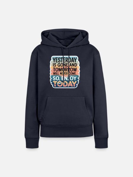 WEG UND MORGEN - Frauen Premium Bio Hoodie - Navy