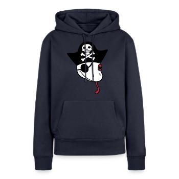 kopf gecko pirat seeraeuber kapitaen matrose seeba - Frauen Premium Bio Hoodie - Navy - Vorne - Julia (174cm)