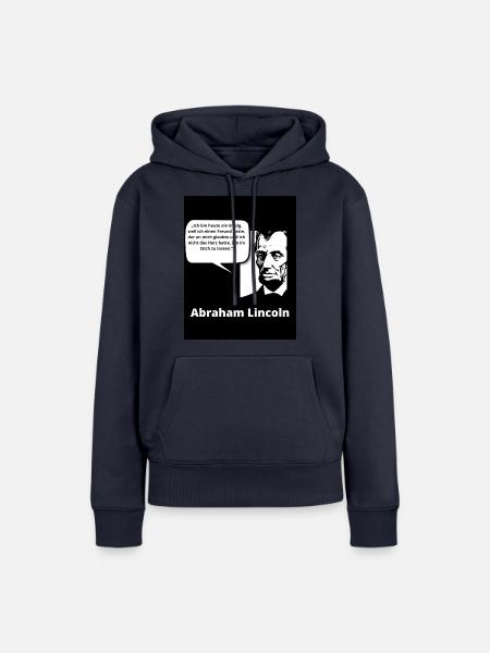 Abraham Lincoln - Frauen Premium Bio Hoodie - Navy