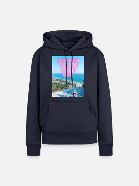 1 Travel - Frauen Premium Bio Hoodie - Navy