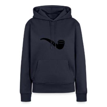 Pfeife rauchen - Frauen Premium Bio Hoodie - Navy - Vorne - Julia (174cm)
