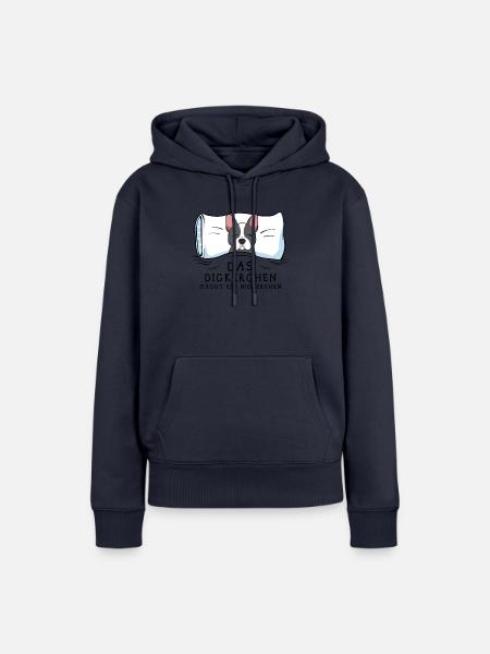 Dickerchen macht Nickerchen Bulldogge - Frauen Premium Bio Hoodie - Navy