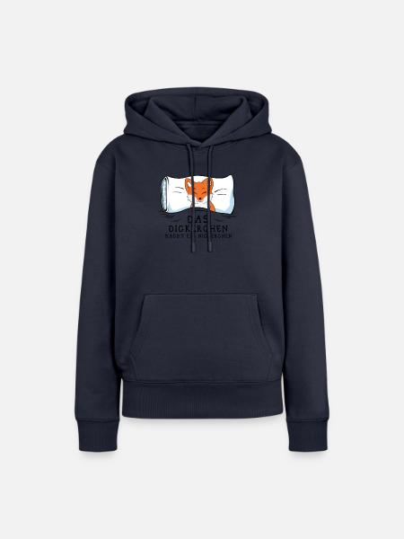 Dickerchen macht Nickerchen Fuchs - Frauen Premium Bio Hoodie - Navy
