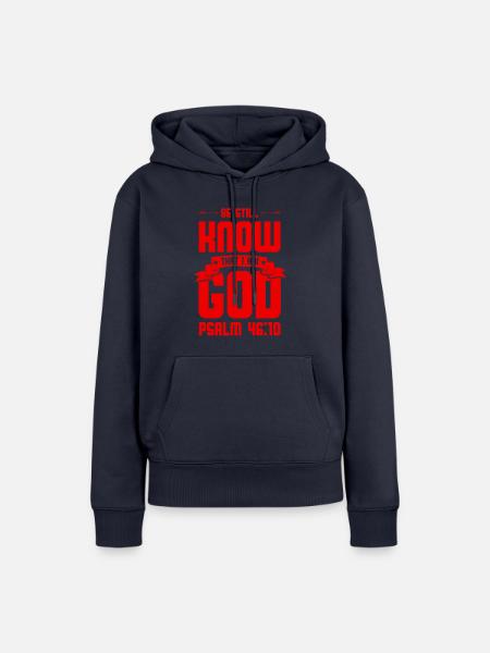 gott bibel - Frauen Premium Bio Hoodie - Navy