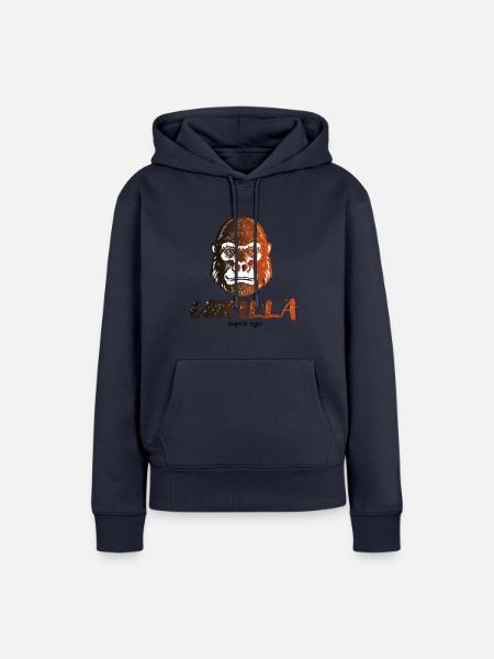 super ape 2 - Frauen Premium Bio Hoodie - Navy