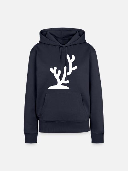 Korale ozean - Frauen Premium Bio Hoodie - Navy