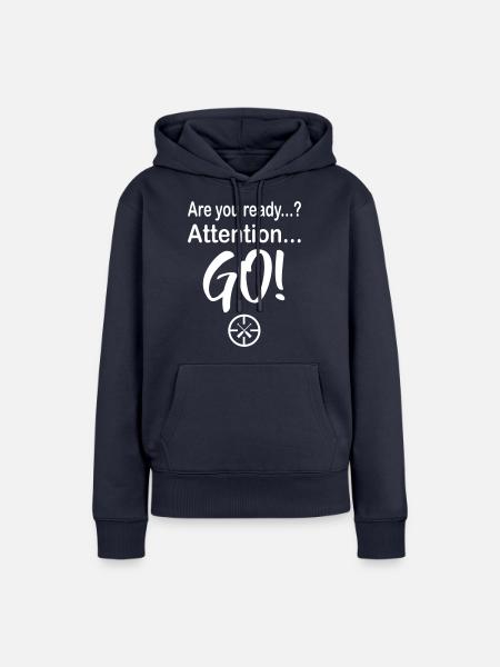Drachenboot Are you Ready? 1c - Frauen Premium Bio Hoodie - Navy