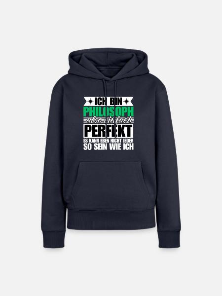 Perfekter Philosoph - Frauen Premium Bio Hoodie - Navy