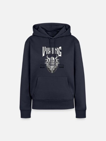 Vikings Design - Frauen Premium Bio Hoodie - Navy