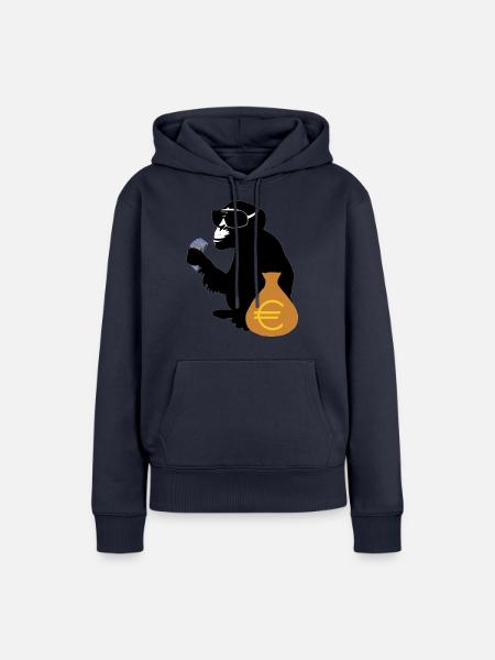 euro monkey - Frauen Premium Bio Hoodie - Navy