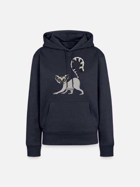 lemur - Frauen Premium Bio Hoodie - Navy
