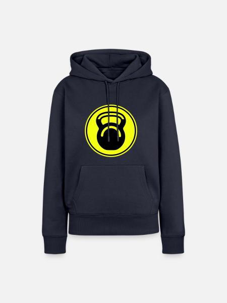 Hantel gewichte icon - Frauen Premium Bio Hoodie - Navy