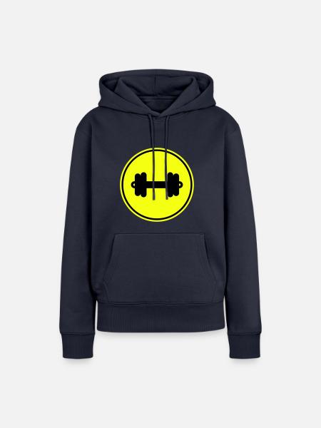 Hantel gewichte icon - Frauen Premium Bio Hoodie - Navy