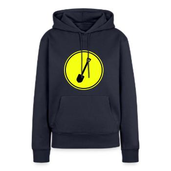 Schaufel icon Silhouette - Frauen Premium Bio Hoodie - Navy - Vorne - Julia (174cm)