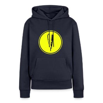 Rasieren Barber logo icon - Frauen Premium Bio Hoodie - Navy - Vorne - Julia (174cm)