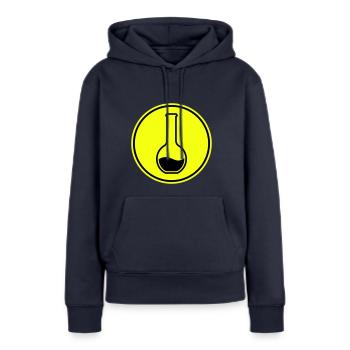Reagenzglas chemiker - Frauen Premium Bio Hoodie - Navy - Vorne - Julia (174cm)