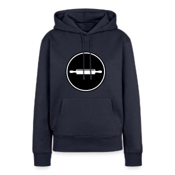 Küchenrolle Nudelholz - Frauen Premium Bio Hoodie - Navy - Vorne - Julia (174cm)