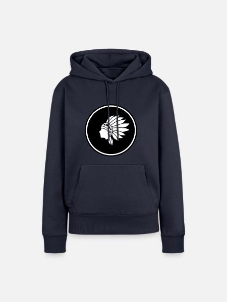 Indianer kopf - Frauen Premium Bio Hoodie - Navy