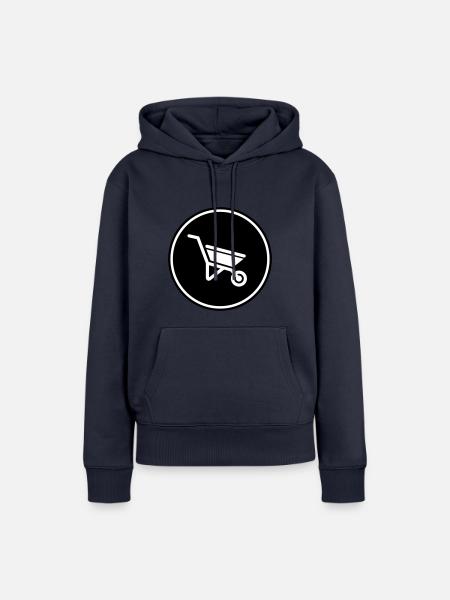 Schubkarre Symbol - Frauen Premium Bio Hoodie - Navy