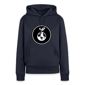Planet Erde - Frauen Premium Bio Hoodie - Navy - Vorne - Julia (174cm)