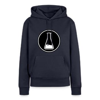 Icône de tube à essai - Sweat à capuche Premium bio Femme - bleu marine - Devant - Julia (174cm)