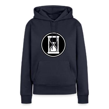 Sanduhr Symbol - Frauen Premium Bio Hoodie - Navy - Vorne - Julia (174cm)