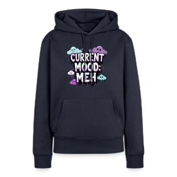 Humeur actuelle drôle - Sweat à capuche Premium bio Femme - bleu marine - Devant - Julia (174cm)