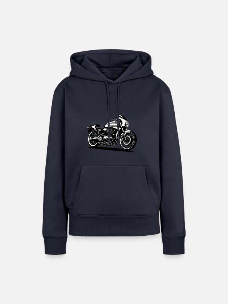 Motorrad Design - Frauen Premium Bio Hoodie - Navy