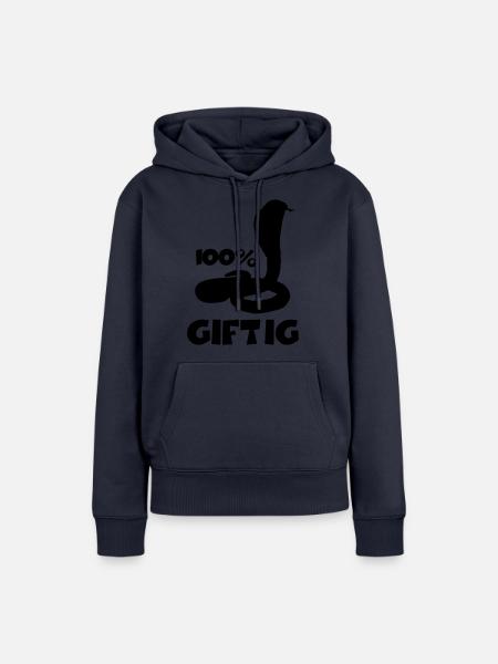 schlange giftig spruch - Frauen Premium Bio Hoodie - Navy