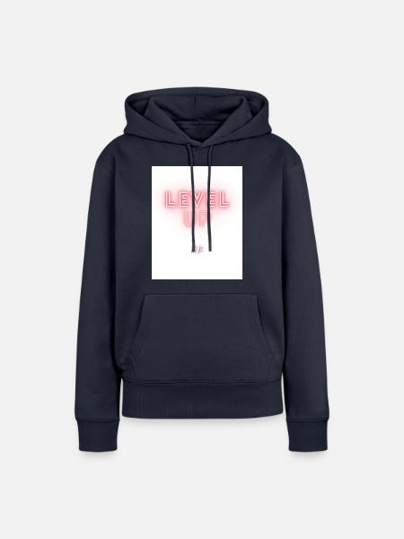 LEVEL UP - Frauen Premium Bio Hoodie - Navy