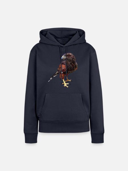 Der rot-schwarze Adler - Frauen Premium Bio Hoodie - Navy