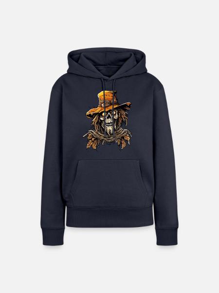 Vogelscheuche / Erntehelfer / Maisfeld / Feld - Frauen Premium Bio Hoodie - Navy
