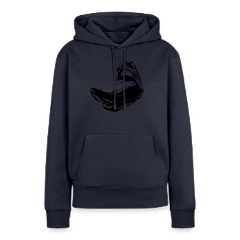 weibliche Sprache - Frauen Premium Bio Hoodie - Navy - Vorne - Julia (174cm)