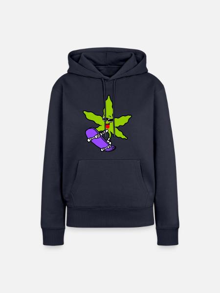 Skater Gras - Frauen Premium Bio Hoodie - Navy