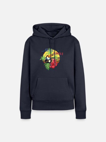 Aloha des Dschungels - Frauen Premium Bio Hoodie - Navy