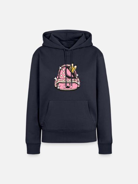 Zurück zur Schule - Frauen Premium Bio Hoodie - Navy